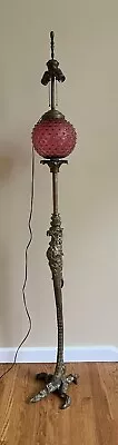 Antique P E GUERIN Brass Bird Of Prey Eagle Floor Lamp Victorian • $5975