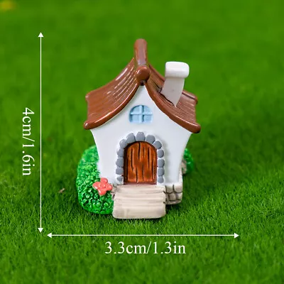 Resin Mini Mushroom House Micro Landscape Fairy Garden Miniature Craft Accessory • $2.39