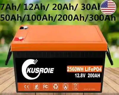 6Ah 12Ah 12V Deep Cycle LiFePO4 Lithium Battery For RV Marine Off-Grid For Boat  • $22.98