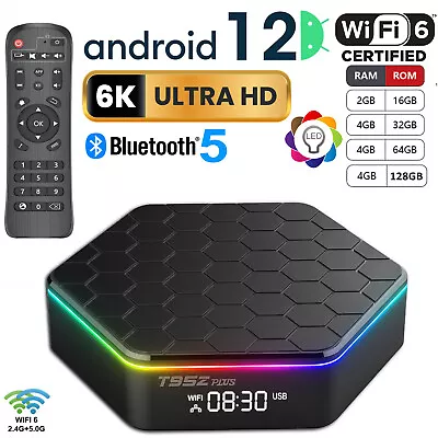 Upgraded 2024 T95Z Plus Smart Android 12 TV Box Quad Core 6K 4K HD Stream Player • $58.99