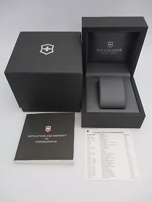 VICTORINOX Swiss Army Watch Box Cartons Warranty Card & Chronograph Instructions • $64.99