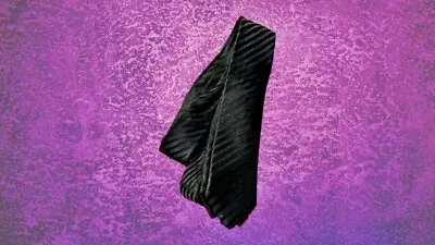 Men’s Black Stripped Zara Skinny Tie • $25