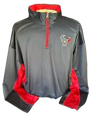 Men’s Sports Shirt/Jacket Size 2XL  Navy/Red Houston Texas Long Sleeve • $14.99