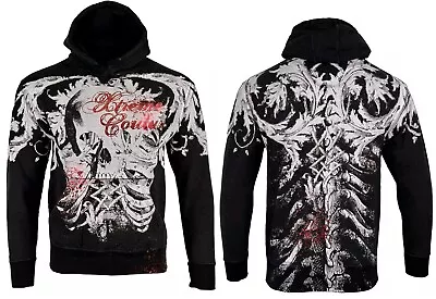 Xtreme Couture By Affliction Men's Hoodie Persimmon Heavyweight Hood Biker • $44.95