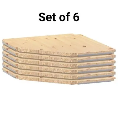 SET OF SIX (6) Brand New IKEA IVAR Solid Pine Wood Corner Shelf 937.636.09 • £346.96