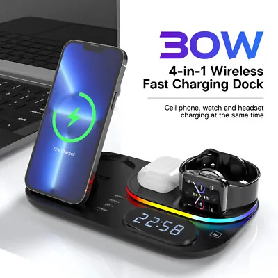 3In1 Wireless Charger Charging Station For Apple Watch Air Pods IPhone • $59.99