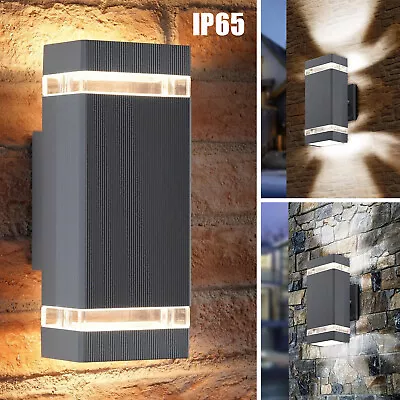 Wall Light Modern Up Down Garden Porch Sconce Lamp Indoor/Outdoor Waterproof UK • £13.99