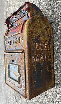 Antique 1942 Cast US Mail Letter Box Post Office City Drop Box Rare • $649.99