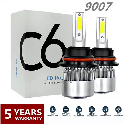 HB5 9007 LED Headlights 3250LUX LED Lights Bulbs Kit High Low Beam Super Bright • $20.99