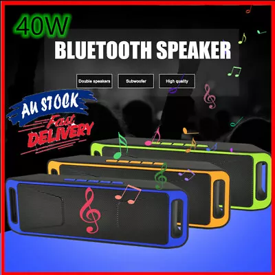 $22.99 • Buy 40W Portable Wireless Bluetooth Speaker Waterproof Stereo Bass Loud USB AUX MP3
