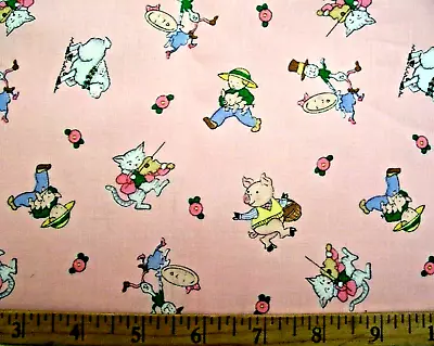 Htf Mary Engelbreit Mother Goose Nursery Rhyme Scenes Pink Cotton Fabric Fq • $4.95