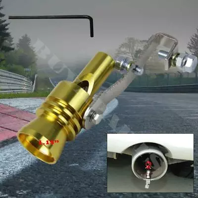 Universal 1.15  Gold Turbo Sound Blow Off Valve Simulator Exhaust Whistler L • $11.49