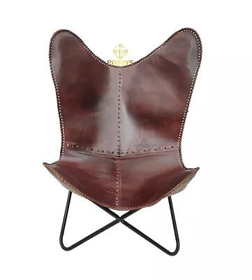 $250.23 • Buy Relaxing Chair–Indien Handmade Genuine Office Leather RELAXING CHAIR PL2-1.5