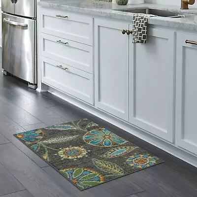 Maples Rugs Reggie Floral Kitchen Rugs Non Skid Washable Accent Area Carpet [... • $16.47