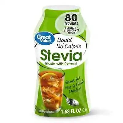 Great Value Liquid No Calorie Stevia Sweetener 1.68 Fl Oz • $5.39