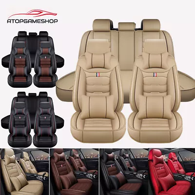 For Volkswagen Luxury Leather Front Rear Car Seat Covers 5-Seats Full Set Pillow • $87.99