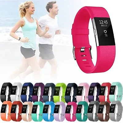 $7.45 • Buy For Fitbit Charge 2 Band Wristband Replacement Silicone Watch Wrist Sports Strap