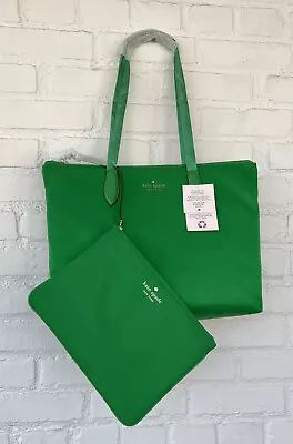 $194.52 • Buy NWT Kate Spade New York K6189 Mel Packable Tote Hand Bag W Pouch Green Bean