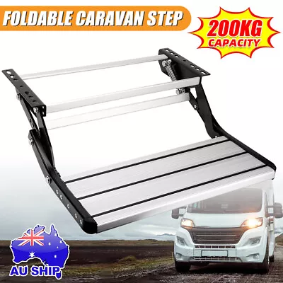 Aluminium Caravan Step Pull Out Folding Steps For Camper Trailer Motorhome RV OZ • $151.95