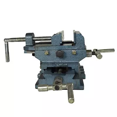 4  / 100mm Cross Sliding Engineer Drill Press Vice Machine Vice Hand Clamp Vise • £47.51