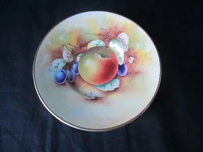 Minton China  Hand Painted Fallen Fruits Apricot Saucer By B Hingham VGC . • £68