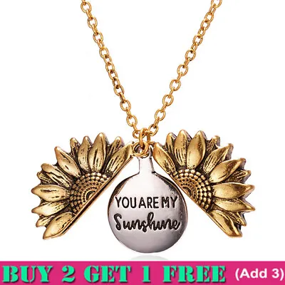 You Are My Sunshine Sunflower Necklaces For Women Gold Silver Long ChaiFH • £3.71