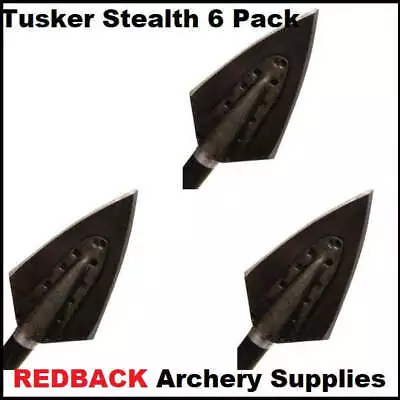 6 Tusker Stealth Broadheads 150grn REDBACK Archery • $46.87