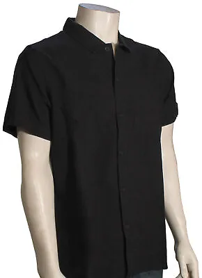 Rhythm Classic Linen SS Button Down Shirt - Black - New • $43.95