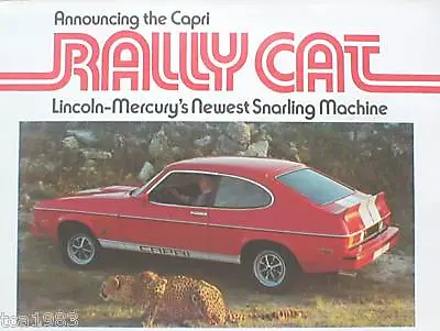 1976 / 1977 Mercury CAPRI RALLY CAT Brochure / Flyer Pamphlet.....NOS Original ! • $5.99