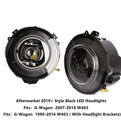 NEW 2022+ Style Black LED Headlights | G63 G500 G550 W463 07-18 Facelift • $598.99