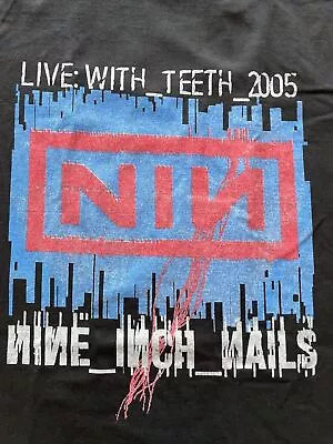 Nine Inch Nails Shirt Mens Live With Teeth 2005 Tour T-shirt • $19.95