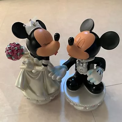 Shanghai Disney Mickey And Minnie Pivoting Wedding Doll H7.8 X W3.9inJAPAN NEW • $100