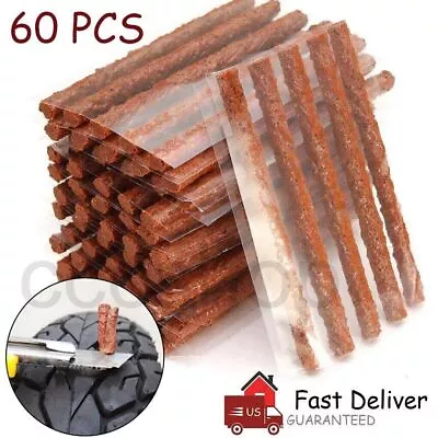 60PCS Tire Repair Plugs Tubeless Seal Patch Tyre Rubber Strips Self Vulcanizing* • $6.29