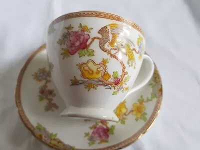 Vintage Collingwoods China Cup & Saucer Bird & Flower Design • £4