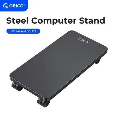 ORICO Steel Mobile CPU Stand Computer Tower Stand Holder & Locking Caster Wheels • $19.49
