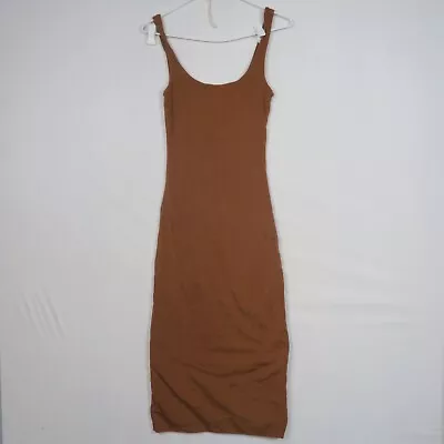 Kookai Womens Bodycon Dress Size 0 Or 4(AU) Petites Brown Midi Sleeveless • $19.99