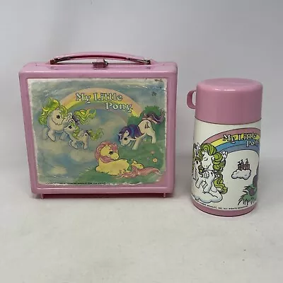 Vintage 1990 Aladdin My Little Pony Lunchbox With Thermos Retro Hasbro • $15.12