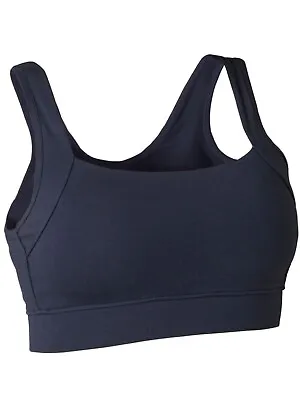 EX M&S NAVY Stretch Gym Bra - Size 6/8 To 14/16 (S To XL) • £9.99