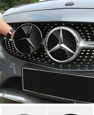 Star Mirror Glass Star Front Emblem Grille Badge For 2006-14 Mercedes -Benz W204 • $85.99