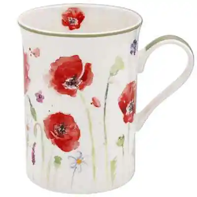 £7.99 • Buy Poppy Field Mug Fine China Gift Boxed Floral Flower Leonardo Pavey Present