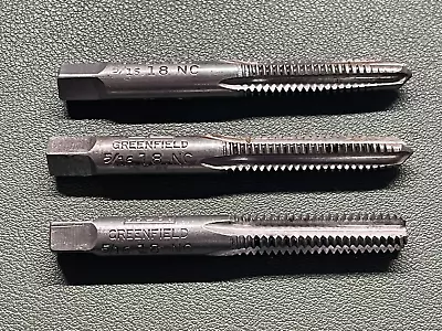 GREENFIELD Vintage 5/16-18 - 3 Piece Tap Set - Highest Quality - Made In USA • $20