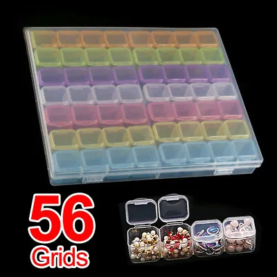 £7.59 • Buy 56 Grids Plastic Storage Box Jewellery Craft Bead Storage Container Organizer
