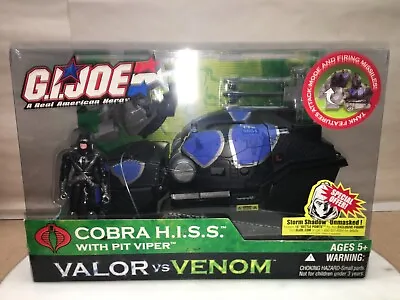 GI JOE VALOR VS VENOM Cobra H.I.S.S. W/PIT VIPER A Real American Hero New 2004 • $39.99