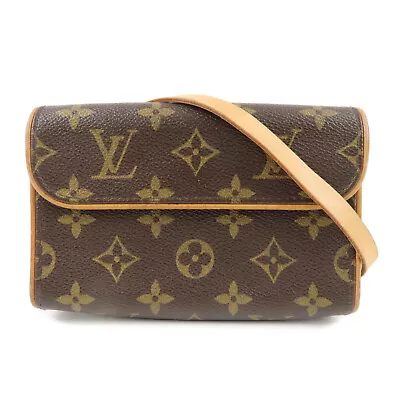 Auth Louis Vuitton Monogram Pochette Florentine WaistBag Belt XS M51855 Used • £406.10