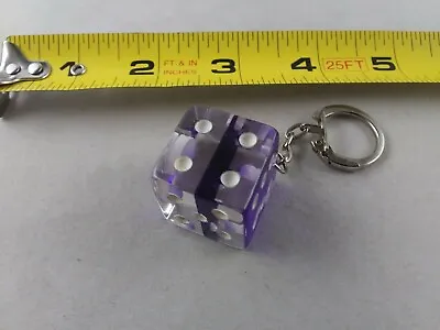 $15 • Buy Vintage Purple Die Dice Style Gambling Keychain Fob Key Ring Key Chain *QQ21