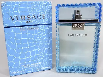 Versace Man Eau Fraiche Mens Cologne EDT 6.7oz 200ml Huge Bottle Woody Citrus • $87.99