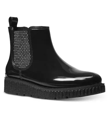 Womem MK Michael Kors Lulu Rain Bootie PVC Black • $29.99