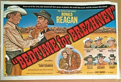 Vintage 1981  Bedtime For Brezhnev  Russian Cold War Satire Poster New Old Stock • $49.95