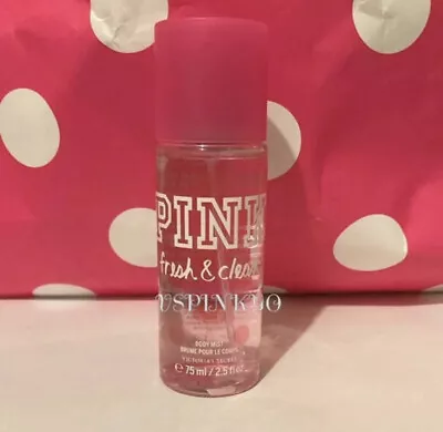 Victoria's Secret PINK Fresh And Clean Mini Travel Fragrance Body Mist 2.5 Oz • $19.50