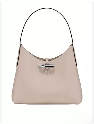 Longchamp Roseau Leather Shoulder Tote Bag Pink • $485